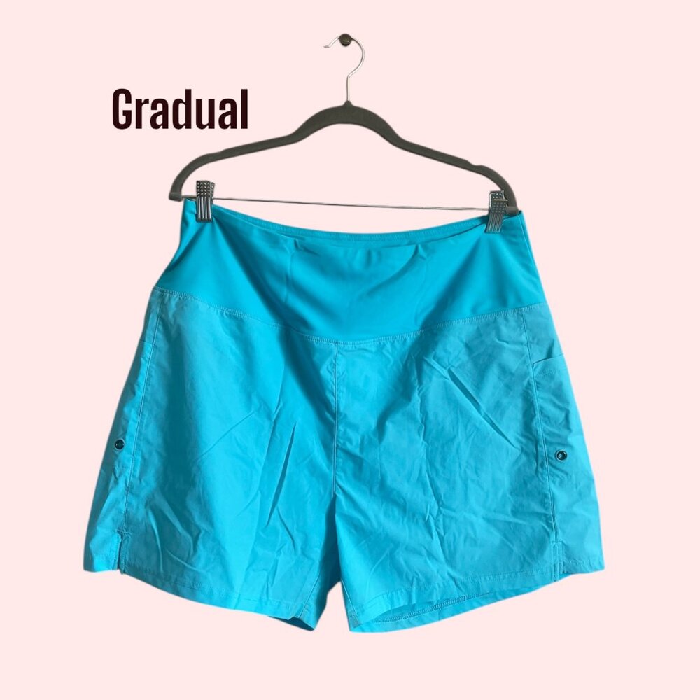 Gradual  Women’s Soft Waistband Board Shorts Turquoise Size XXL